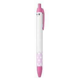 Kawaii Pink Hearts Pen 黒ボールペン