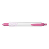 Kawaii Pink Hearts Pen 黒ボールペン (裏面)