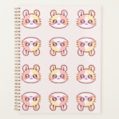 Kawaii Pink Kitty Daily Planner - Cute Coquette  プランナー手帳 (正面)