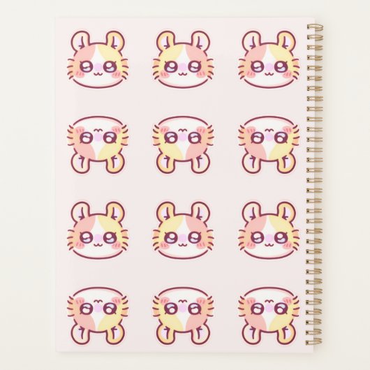 Kawaii Pink Kitty Daily Planner - Cute Coquette  プランナー手帳 (裏面)