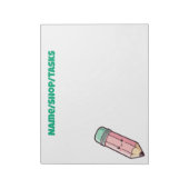 Kawaii Pink Pencil ノートパッド (回転)