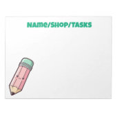 Kawaii Pink Pencil ノートパッド (正面)