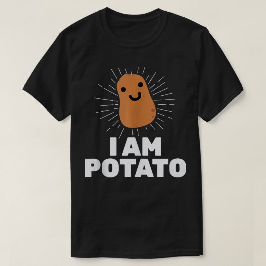 Kawaii Potato  I Am Potato Funny Potato  Tシャツ (デザイン正面)