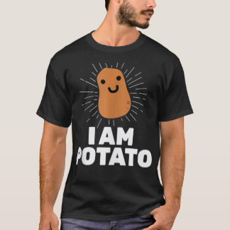 Kawaii Potato  I Am Potato Funny Potato  Tシャツ