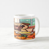 Kawaii Pugsgiving Mug – Feast Mode Activated! コーヒーマグカップ (正面右)