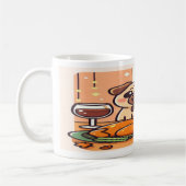 Kawaii Pugsgiving Mug – Feast Mode Activated! コーヒーマグカップ (左)