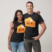 Kawaii Pumpkin Pie Slice Women Cute Face Tshirt Sh Tシャツ (ユニセックス)