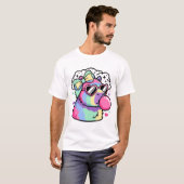 Kawaii Rainbow Capybara with Heart Sunglasses & Bu Tシャツ (正面フル)