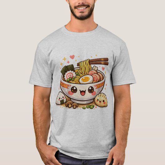 Kawaii Ramen Bowl T‑Shirt Tシャツ (正面)
