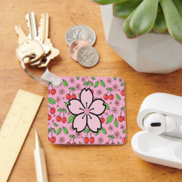 Kawaii Red Cherry Vibes Cute Girly Aesthetic キーホルダー