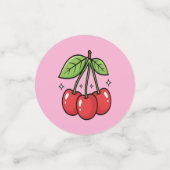 Kawaii Red Cherry Vibes Cute Girly Aesthetic コンフェッティ (スモール正面)