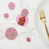 Kawaii Red Cherry Vibes Cute Girly Aesthetic コンフェッティ (グループ)