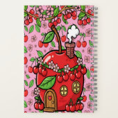 Kawaii Red Cherry Vibes Cute Girly Aesthetic ノートブック (裏面)