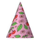 Kawaii Red Cherry Vibes Cute Girly Aesthetic パーティーハット (左)