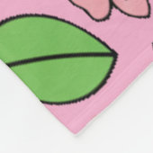 Kawaii Red Cherry Vibes Cute Girly Aesthetic フリースブランケット (角)