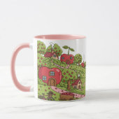 Kawaii Red Cherry Vibes Cute Girly Aesthetic マグカップ (左)