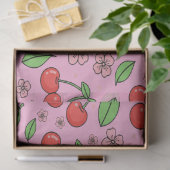 Kawaii Red Cherry Vibes Cute Girly Aesthetic 薄葉紙 (ギフト)