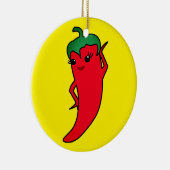Kawaii Red Hot Pepper Diva セラミックオーナメント (右)