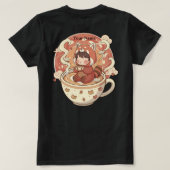 Kawaii Red Panda Brew Women's Cotton Tee Tシャツ (デザイン裏面)