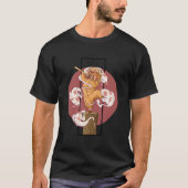 Kawaii Red Panda With Japanese Koi Ghosts Tシャツ (正面)