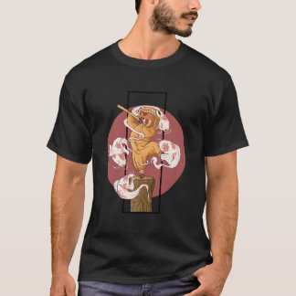 Kawaii Red Panda With Japanese Koi Ghosts Tシャツ