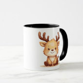 Kawaii Reindeer Christmas Holiday Coffee Mug マグカップ (正面右)