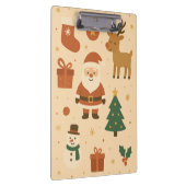 Kawaii Santa & Reindeer – Festive Christmas クリップボード (右)