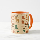 Kawaii Santa & Reindeer – Festive Christmas マグカップ (正面右)