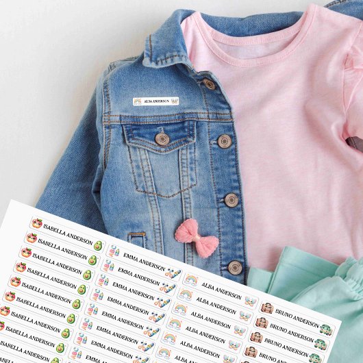 Kawaii School Cute Design Iron On  ラベル