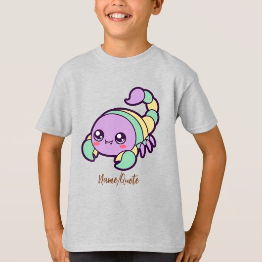 Kawaii Scorpion Cute Pastel Cartoon Tシャツ (正面)