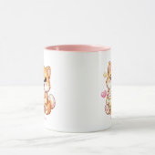 Kawaii Shiba Inu Drinking Bubble Tea Unisex マグカップ (中央)