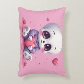 Kawaii Skeleton Holding Heart アクセントクッション (正面(垂直))