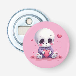 Kawaii Skeleton Holding Heart 栓抜き