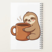 Kawaii Sloth Coffee Spiral Notebook | Aesthetic Jo ノートブック (裏面)