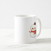Kawaii Snowman Christmas Mug コーヒーマグカップ (正面右)