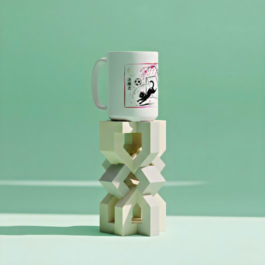 Kawaii Soccer Cat Goal Gift for Youth Athletes コーヒーマグカップ