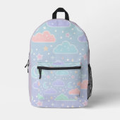 Kawaii Soft Sky Daypack プリントバックパック (正面)