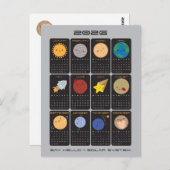 Kawaii Solar System 2026 Calendar ポストカード (正面/裏面)