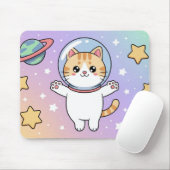 Kawaii Space Cat Astronaut Mouse Pad マウスパッド (マウス)