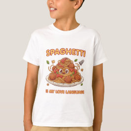 Kawaii Spaghetti Love Language Art  Tシャツ