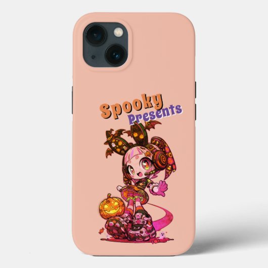 Kawaii Spooky Anime Goth Girl Halloween Case-Mate iPhoneケース (裏面)