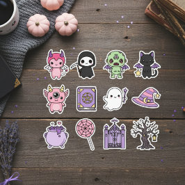 Kawaii Spooky & Cute Halloween Sticker Pack シール