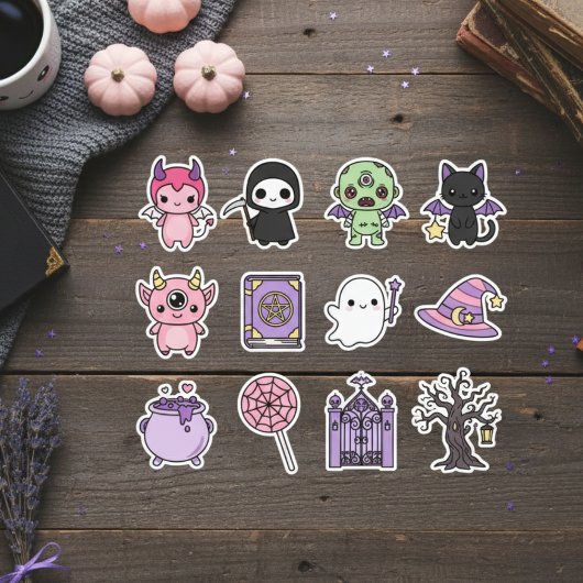 Kawaii Spooky & Cute Halloween Sticker Pack シール