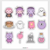 Kawaii Spooky Sweethearts Sticker Pack シール (シート)
