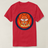 Kawaii Squirrel Eating Pizza Boba Tea  Tシャツ (デザイン正面)