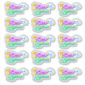 Kawaii Star Student Achievement Cloud Reward  シール (正面)