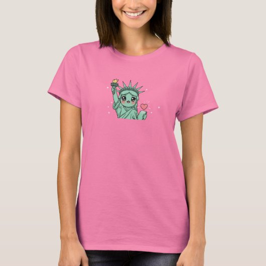Kawaii Statue of Liberty T-Shirt Tシャツ (正面)