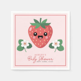 Kawaii Strawberry Baby Shower スタンダードカクテルナプキン