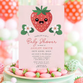 Kawaii Strawberry Baby Shower 招待状