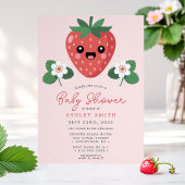 Kawaii Strawberry Baby Shower 招待状